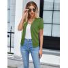 imageGRACE KARIN Womens 2025 Basic Summer Short Sleeve Cardigan Sweaters Lightweight VNeck Button Down Cropped Shrug Sweater TopsLight Green