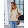imageGRACE KARIN Womens 2025 Basic Summer Short Sleeve Cardigan Sweaters Lightweight VNeck Button Down Cropped Shrug Sweater TopsShort Sleeve Apricot
