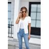 imageGRACE KARIN Womens 2025 Basic Summer Short Sleeve Cardigan Sweaters Lightweight VNeck Button Down Cropped Shrug Sweater TopsShort Sleeve Bright White