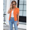 imageGRACE KARIN Womens 2025 Basic Summer Short Sleeve Cardigan Sweaters Lightweight VNeck Button Down Cropped Shrug Sweater TopsShort Sleeve Orange