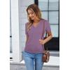 imageGRACE KARIN Womens 2025 Basic Summer Short Sleeve Cardigan Sweaters Lightweight VNeck Button Down Cropped Shrug Sweater TopsShort Sleeve Purple