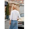 imageGRACE KARIN Womens 34 Sleeve Cropped Cardigan Knit Sweaters Lightweight Open Front Shrug Bolero S3XL10white