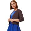 imageGRACE KARIN Womens 34 Sleeve Cropped Cardigan Knit Sweaters Lightweight Open Front Shrug Bolero S3XLCoffee