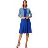 imageGRACE KARIN Womens 34 Sleeve Cropped Cardigan Knit Sweaters Lightweight Open Front Shrug Bolero S3XLSea Blue