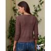 imageGRACE KARIN Womens 34 Sleeve Open Front Cropped Cardigan Summer Lightweight Hollow Out Knit ShrugDark Pink