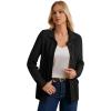 imageGRACE KARIN Womens Fall Long Sleeve Cable Knit Sweater Jacket Button Up Warm Chunky Cardigan Sweaters for Women TrendyBlack