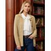 imageGRACE KARIN Womens Fall Long Sleeve Cable Knit Sweater Jacket Button Up Warm Chunky Cardigan Sweaters for Women TrendyKhaki