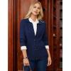 imageGRACE KARIN Womens Fall Long Sleeve Cable Knit Sweater Jacket Button Up Warm Chunky Cardigan Sweaters for Women TrendyNavy Blue