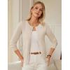 imageGRACE KARIN Womens Long Sleeve Button Down Crew Neck Classic Sweater Knit CardiganBeige