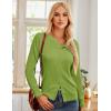 imageGRACE KARIN Womens Long Sleeve Button Down Crew Neck Classic Sweater Knit CardiganGrass Green