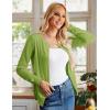 imageGRACE KARIN Womens Long Sleeve Button Down Crew Neck Classic Sweater Knit CardiganGrass Green