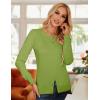 imageGRACE KARIN Womens Long Sleeve Button Down Crew Neck Classic Sweater Knit CardiganGrass Green