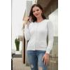 imageGRACE KARIN Womens Long Sleeve Button Down Crew Neck Classic Sweater Knit CardiganIvory White