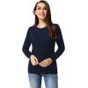 imageGRACE KARIN Womens Long Sleeve Button Down Crew Neck Classic Sweater Knit CardiganNavy Blue