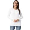 imageGRACE KARIN Womens Long Sleeve Button Down Crew Neck Classic Sweater Knit CardiganWhite22