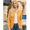 imageGRACE KARIN Womens Long Sleeve Button Down Crew Neck Classic Sweater Knit CardiganYellow Orange