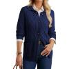 imageGRACE KARIN Womens Fall Long Sleeve Cable Knit Sweater Jacket Button Up Warm Chunky Cardigan Sweaters for Women TrendyNavy Blue