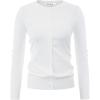 imageGRACE KARIN Womens Long Sleeve Button Down Crew Neck Classic Sweater Knit CardiganWhite22