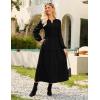imageGRACE KARIN Long Sleeve Dress for Women 2025 Fall V Neck Tiered ALine Dress Casual Work Maxi Dresses with PocketsBlack