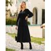 imageGRACE KARIN Long Sleeve Dress for Women 2025 Fall V Neck Tiered ALine Dress Casual Work Maxi Dresses with PocketsBlack