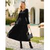 imageGRACE KARIN Long Sleeve Dress for Women 2025 Fall V Neck Tiered ALine Dress Casual Work Maxi Dresses with PocketsBlack