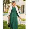 imageGRACE KARIN Long Sleeve Dress for Women 2025 Fall V Neck Tiered ALine Dress Casual Work Maxi Dresses with PocketsGreen