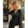imageGRACE KARIN Womens 2025 Fall Long Sleeve Maxi Dresses Smocked V Neck Flowy Casual Dress with Pockets Wedding GuestBlack