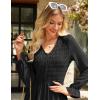 imageGRACE KARIN Womens 2025 Fall Long Sleeve Maxi Dresses Smocked V Neck Flowy Casual Dress with Pockets Wedding GuestBlack