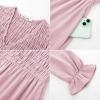 imageGRACE KARIN Womens 2025 Fall Long Sleeve Maxi Dresses Smocked V Neck Flowy Casual Dress with Pockets Wedding GuestPink