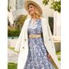 imageGRACE KARIN Womens 2025 Long Sleeve Floral Maxi Dress V Neck High Waist A Line Flowy Wedding Guest DressesWhite Blue Floral