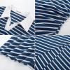 imageGRACE KARIN Womens Casual Summer Dresses Striped Polo V Neck Cap Sleeve Side Slit Ruched Bodycon Stretch Midi DressesBlue