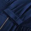 imageGRACE KARIN Womens Fall Casual Dress 2025 Collared V Neck 34 Sleeve Zipper Front Midi Work Dress with PocketsNavy Blue