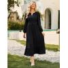 imageGRACE KARIN Womens Fall Dresses 2025 Long Sleeve Casual Maxi Boho Long Dress High Waisted ALine Ruffle Dress Elegant ClassyBlack