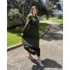imageGRACE KARIN Womens Fall Dresses 2025 Long Sleeve Casual Maxi Boho Long Dress High Waisted ALine Ruffle Dress Elegant ClassyOlive Green