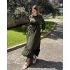 imageGRACE KARIN Womens Fall Dresses 2025 Long Sleeve Casual Maxi Boho Long Dress High Waisted ALine Ruffle Dress Elegant ClassyOlive Green