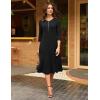 imageGRACE KARIN Womens Wear to Work Dresses Funeral Dress 34 Sleeve Zipper Front Empire Waist Aline Dress with PocketsBlack