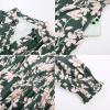 imageWomens Floral Dress for Women 2025 Fall Midi Dress Casual Long Sleeve V Neck A Line Flowy Shirt Dresses with PocketGreen With Beige Floral