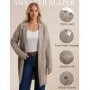 imageGRACE KARIN Long Cardigan Sweaters for Women 2025 Sweater Blazers Winter Long Coat Fall Jacket Dressy Coatigan with PocketsKhaki