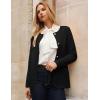 imageGRACE KARIN Sweater Blazers for Women 2025 Casual Button up Cardigan Sweater Open Front Knit Blazer Jacket with PocketsBlack