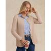 imageGRACE KARIN Sweater Blazers for Women 2025 Casual Button up Cardigan Sweater Open Front Knit Blazer Jacket with PocketsKhaki