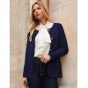 imageGRACE KARIN Sweater Blazers for Women 2025 Casual Button up Cardigan Sweater Open Front Knit Blazer Jacket with PocketsNavy Blue