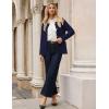 imageGRACE KARIN Sweater Blazers for Women 2025 Casual Button up Cardigan Sweater Open Front Knit Blazer Jacket with PocketsNavy Blue