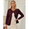 imageGRACE KARIN Sweater Blazers for Women 2025 Casual Button up Cardigan Sweater Open Front Knit Blazer Jacket with PocketsWine Red
