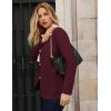 imageGRACE KARIN Sweater Blazers for Women 2025 Casual Button up Cardigan Sweater Open Front Knit Blazer Jacket with PocketsWine Red