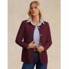 imageGRACE KARIN Sweater Blazers for Women 2025 Casual Button up Cardigan Sweater Open Front Knit Blazer Jacket with PocketsWine Red