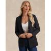 imageGRACE KARIN Sweater Blazers for Women Business Casual Long Sleeve Open Front Lapel Suit Jackets Work Blazer with PocketsBlack