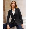 imageGRACE KARIN Sweater Blazers for Women Business Casual Long Sleeve Open Front Lapel Suit Jackets Work Blazer with PocketsBlack