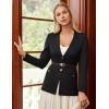 imageGRACE KARIN Sweater Blazers for Women Business Casual Long Sleeve Open Front Lapel Suit Jackets Work Blazer with PocketsBlack