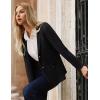 imageGRACE KARIN Sweater Blazers for Women Business Casual Long Sleeve Open Front Lapel Suit Jackets Work Blazer with PocketsBlack