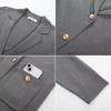 imageGRACE KARIN Sweater Blazers for Women Business Casual Long Sleeve Open Front Lapel Suit Jackets Work Blazer with PocketsGray